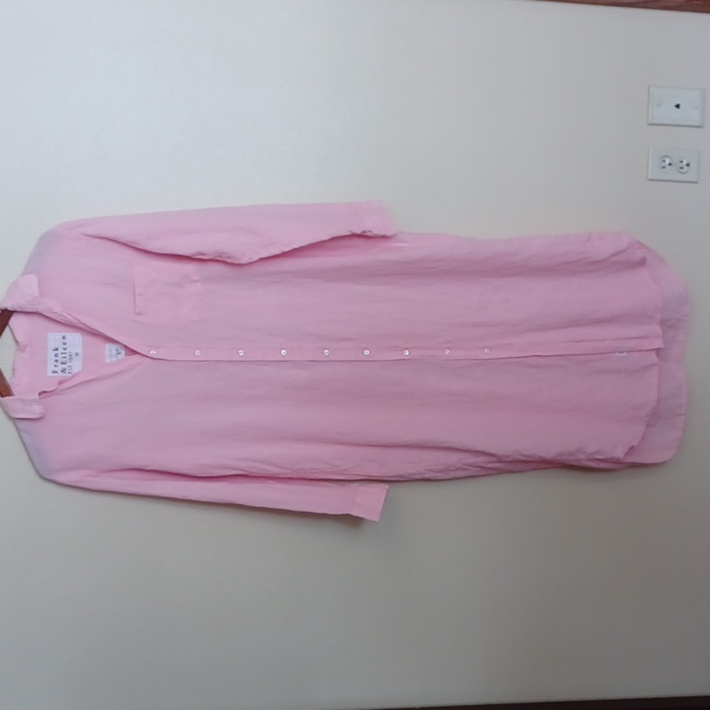 Frank & Eileen Dusty Rose Button-Front Maxi Shirt Dress - Picture 3 of 15